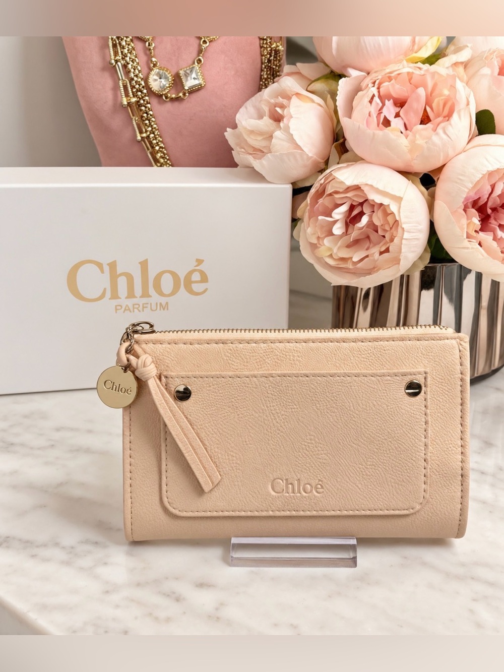 Chloé Parfums Gift Pouch Pochette Wallet Pink NIB